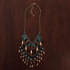 Stella & Dot blue and gold necklace